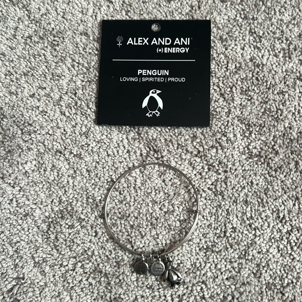 Penguin Alex and Ani Silver Bracelet